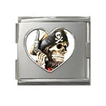 pirate Mega Link Heart Italian Charm (18mm)