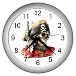 pirate Wall Clock (Silver)