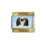penguin Gold Trim Italian Charm (9mm)