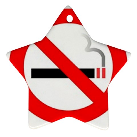 no smoking Ornament (Star) from UrbanLoad.com Front