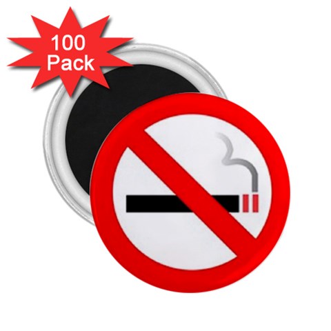 no smoking 2.25  Magnet (100 pack)  from UrbanLoad.com Front