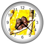 monkeys Wall Clock (Silver)