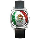mexican soccer Square Metal Watch