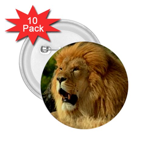 lion 2.25  Button (10 pack) from UrbanLoad.com Front