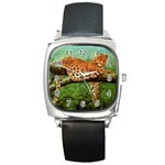 leopard Square Metal Watch