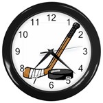 hockey Wall Clock (Black)