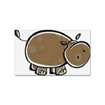 hippo Sticker (Rectangular)