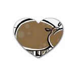 hippo Rubber Coaster (Heart)