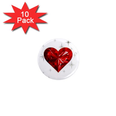 heart 2 1  Mini Magnet (10 pack)  from UrbanLoad.com Front