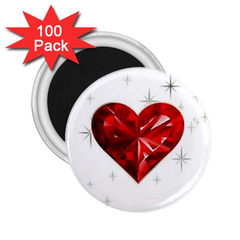 heart 2 2.25  Magnet (100 pack)  from UrbanLoad.com Front