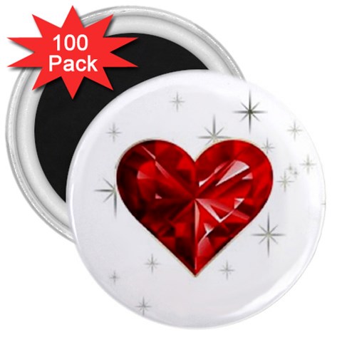 heart 2 3  Magnet (100 pack) from UrbanLoad.com Front
