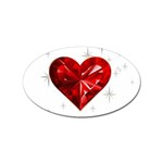 heart 2 Sticker Oval (10 pack)