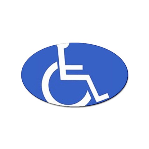 handicap Sticker (Oval) from UrbanLoad.com Front