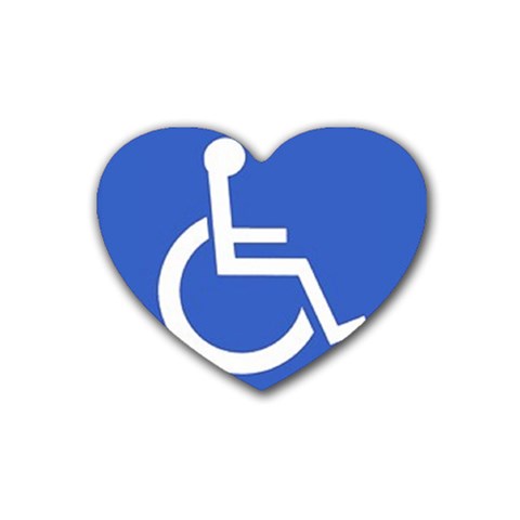 handicap Heart Coaster (4 pack) from UrbanLoad.com Front