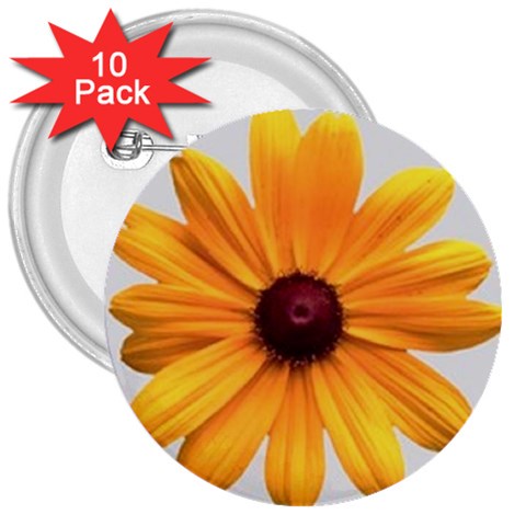 daisy 3  Button (10 pack) from UrbanLoad.com Front