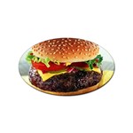 cheeseburger Sticker Oval (100 pack)