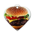 cheeseburger Dog Tag Heart (One Side)