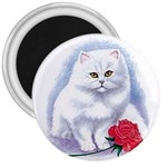 cat rose 3  Magnet