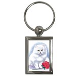 cat rose Key Chain (Rectangle)
