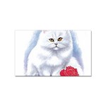 cat rose Sticker Rectangular (100 pack)