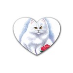cat rose Heart Coaster (4 pack)