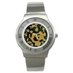 camo Stainless Steel Watch
