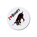 boxer 3 Rubber Coaster (Round)