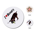 boxer 3 Playing Cards (Round)