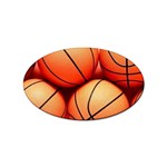 basketballs Sticker Oval (10 pack)
