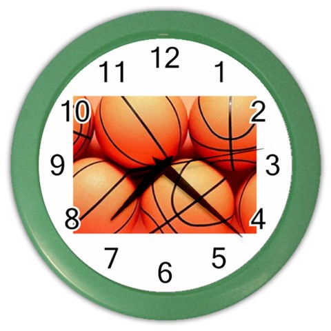 basketballs Color Wall Clock from UrbanLoad.com Front