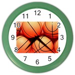 basketballs Color Wall Clock