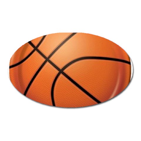 basketball Magnet (Oval) from UrbanLoad.com Front