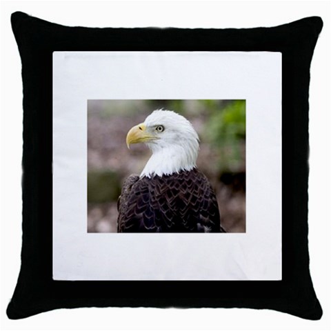 bald eagle Throw Pillow Case (Black) from UrbanLoad.com Front