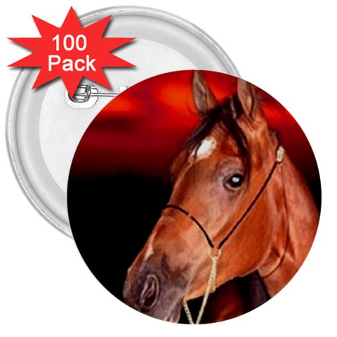 arabian horse 3  Button (100 pack) from UrbanLoad.com Front