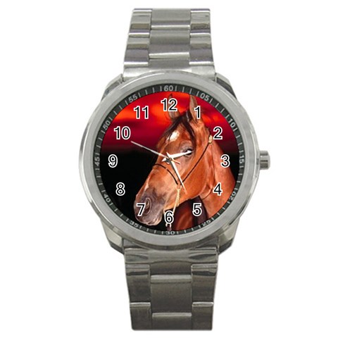 arabian horse Sport Metal Watch from UrbanLoad.com Front