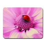 Ladybug On a Flower Small Mousepad