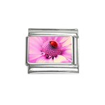 Ladybug On a Flower Italian Charm (9mm)