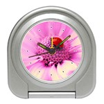 Ladybug On a Flower Travel Alarm Clock