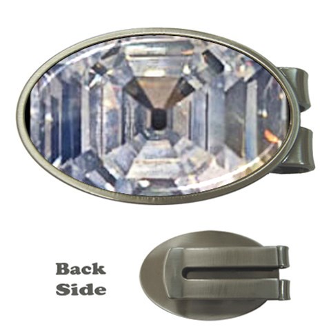 Portugese Diamond Money Clip (Oval) from UrbanLoad.com Front