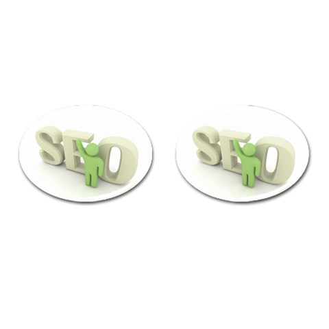 seo Cufflinks (Oval) from UrbanLoad.com Front(Pair)