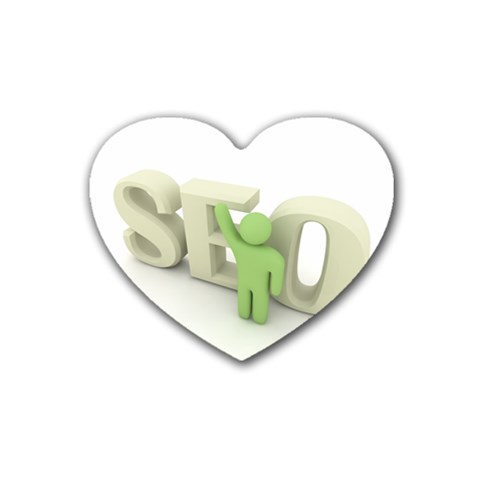 seo Heart Coaster (4 pack) from UrbanLoad.com Front