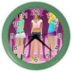 mannequin girls Color Wall Clock