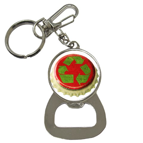 Green Crown Bottle Opener Key Chain from UrbanLoad.com Front