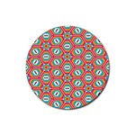 Hexagons and stars pattern                                                                Rubber Round Coaster (4 pack)