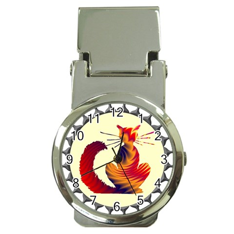 Sitting cat Money Clip Watch from UrbanLoad.com Front