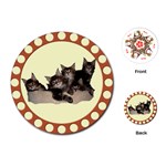 Maine coone kittens Playing Cards (Round)