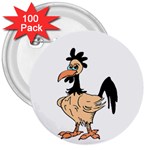 Rooster 3  Button (100 pack)