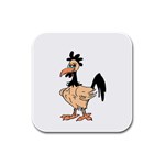Rooster Rubber Square Coaster (4 pack)