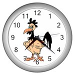 Rooster Wall Clock (Silver)