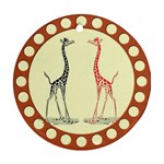 Cute giraffes Ornament (Round)